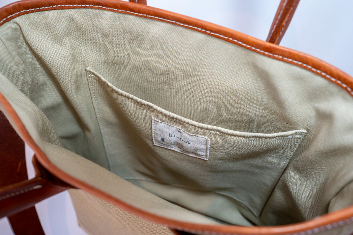 2wayトートバッグ tote S｜裏地と内側ポケット