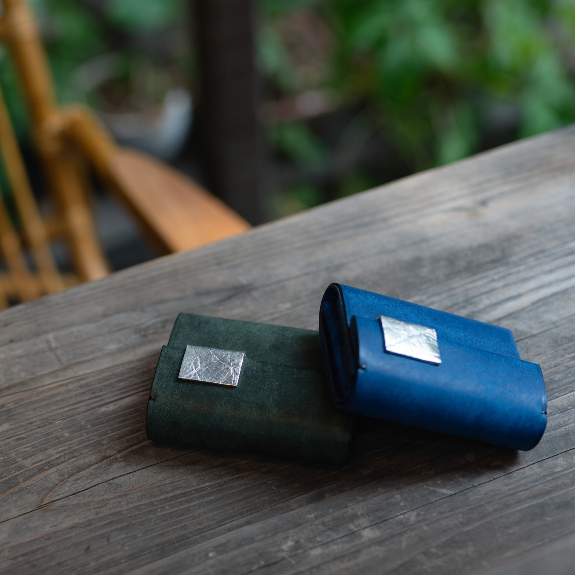 錫(すず)と本革 コンパクトウォレット|錫×イタリアンレザーの上質財布【ao】